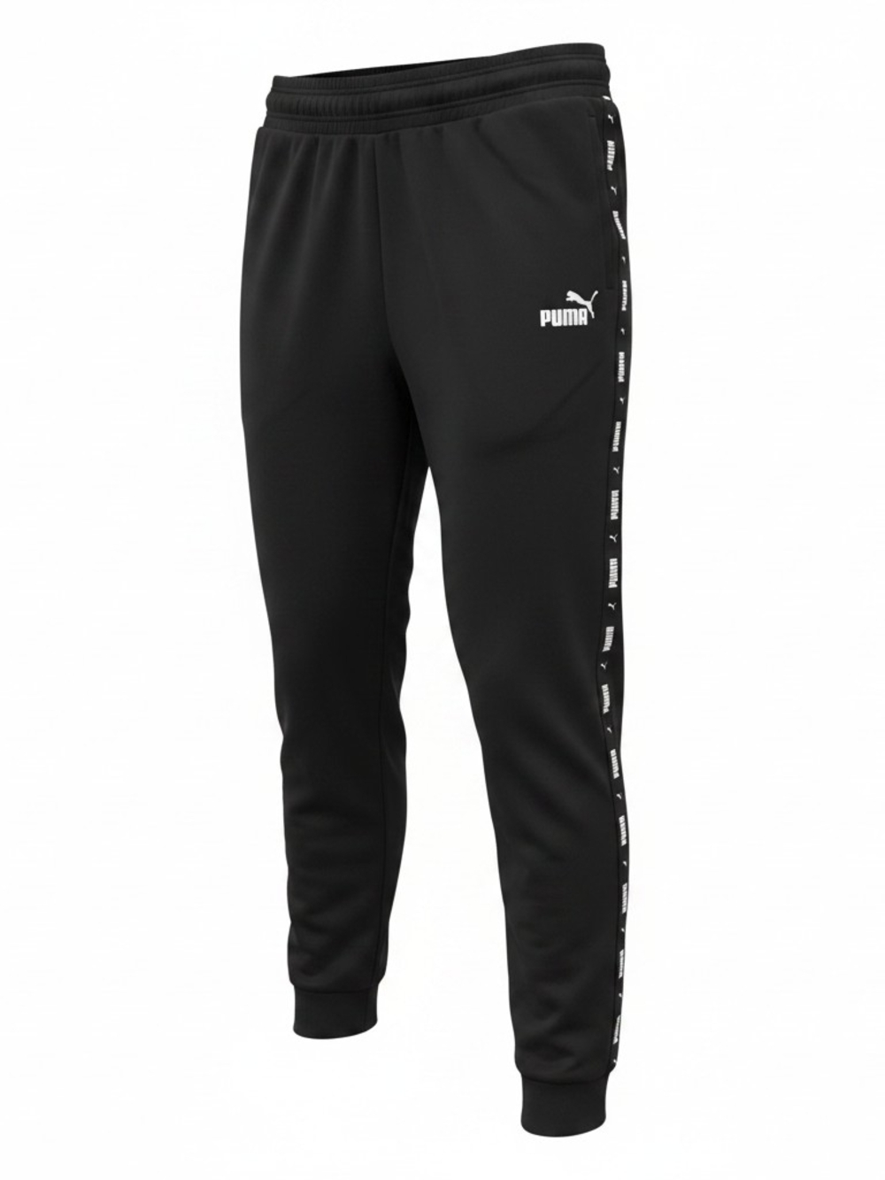 PUMA Womens Size L Black Logo Track Pants
